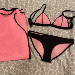 pink triangl bikini